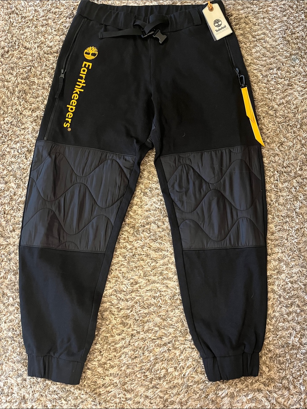 Timberland Black Sweat Joggers with Yellow Earthkeepers Logo